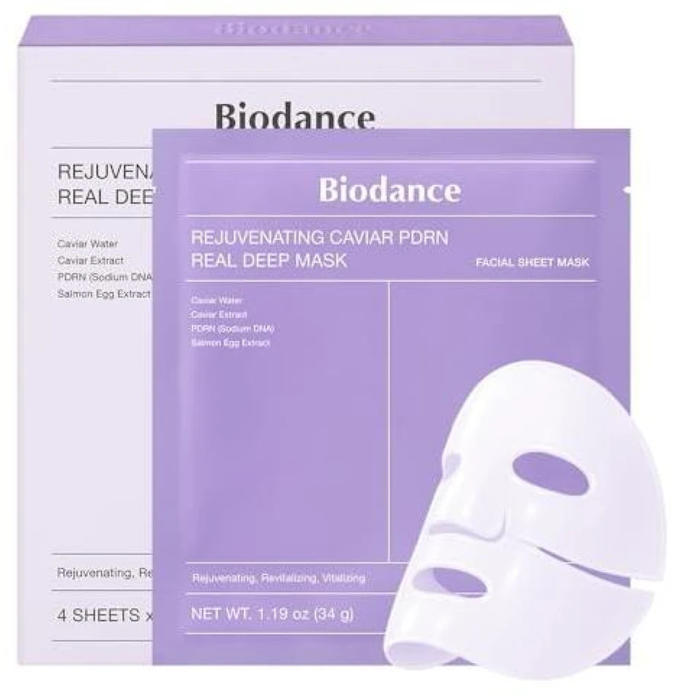 Biodance Rejuvenating Caviar Pdrn Real Deep Mask - veido kaukė 34g X 4 vnt
