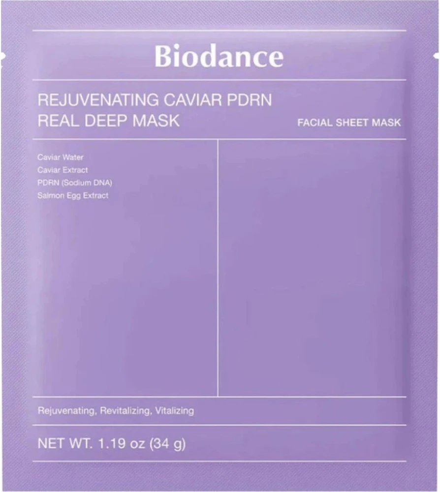 Intensyviai atstatanti veido kaukė Biodance Rejuvenating Caviar PDRN Real Deep Mask, 1 vnt.