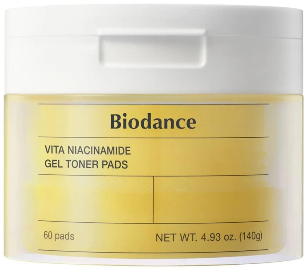 Biodance Vita Niacinamide Gel Toner Pads geliniai toniniai padeliai veidui, 60 vnt