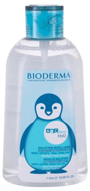 BIODERMA ABCDerm H2O Micellar Vanduo Micellar Vanduo vaikams, 1000 ml