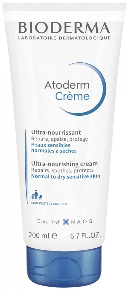 Bioderma Atoderm Crème Ultra Intensyviai drėkinantis ir maitinantis kūno kremas, 200 ml