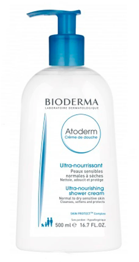 Bioderma Atoderm Ultra-maitininantis Shower Kremas maitinamasis dušo kremas normaliai ir sausai bei jautriai odai, 1000 ml