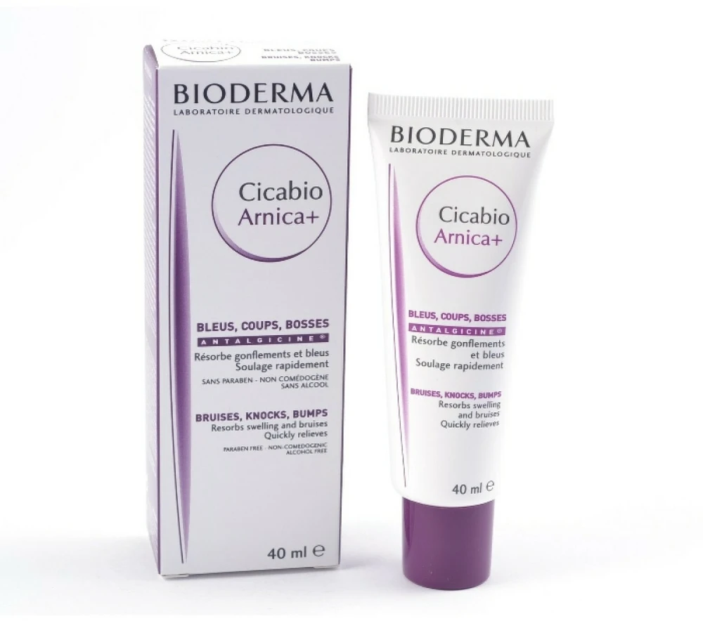 BIODERMA priemonė padedanti mažinti mėlynes, sumušimus, patinimus CICABIO ARNICA+, 40 ml