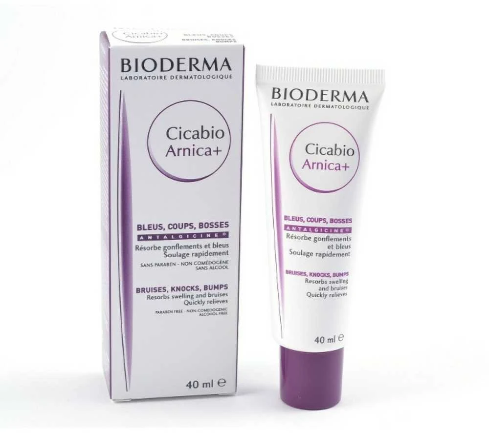 BIODERMA priemonė padedanti mažinti mėlynes, sumušimus, patinimus CICABIO ARNICA+, 40 ml