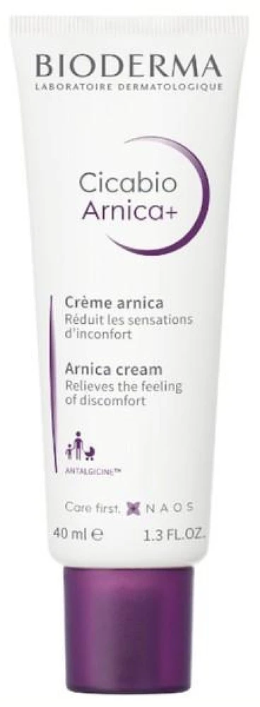 Bioderma Cicabio Arnica+ Soothing SOS Kreminis veido ir kūno kremas dirgliai / silpnai odai, 40 ml