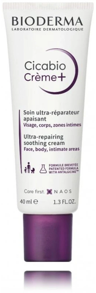 Bioderma Cicabio Crème+ Ultra-Repairing Soothing Kreminis atkuriantis ir raminantis veido ir kūno kremas, 40 ml