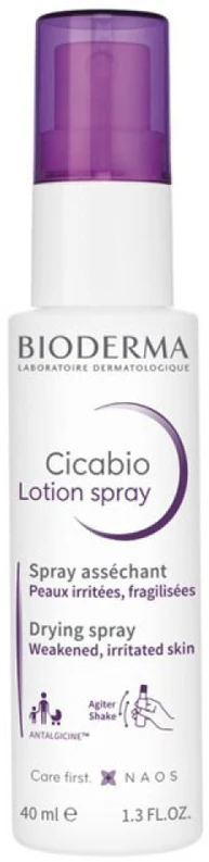 Bioderma Cicabio Desiccant Lotion Purškiklis purškiamas džiovinančio poveikio losjonas 40ml