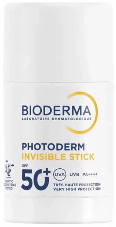 Bioderma Photoderm Invisible Stick SPF 50+ apsauginis veido pieštukas nuo saulės, 8 g