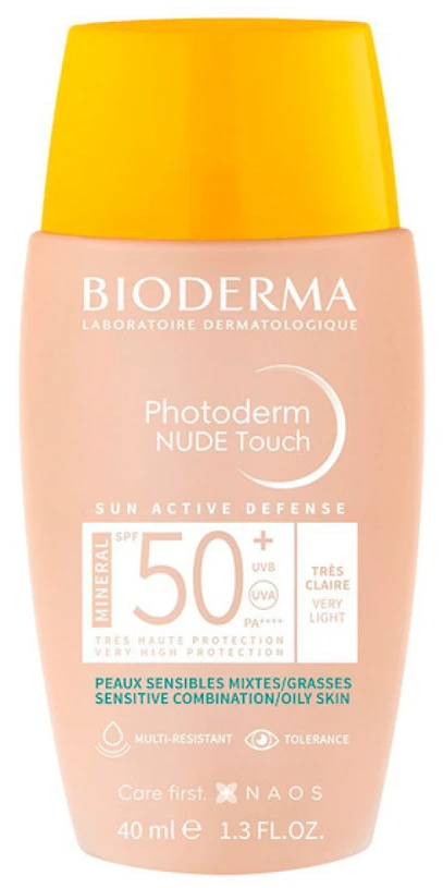 Kremas nuo saulės Bioderma Photoderm Spf50+ (Atspalvis: Nude Very Light), 40ml