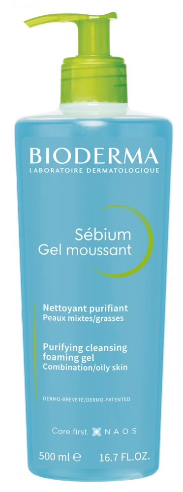 Bioderma Sébium Gel Moussant Veido prausiklis riebiai ir mišriai odai, 500 ml