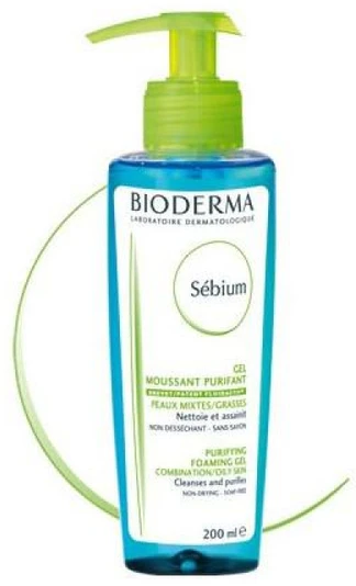 Bioderma Sébium Gel Moussant Veido prausiklis riebiai ir mišriai odai, 200 ml