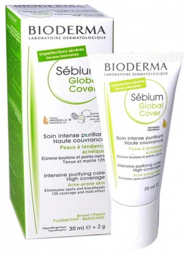Veido kremas Bioderma Global Cover, 30 ml, moterims