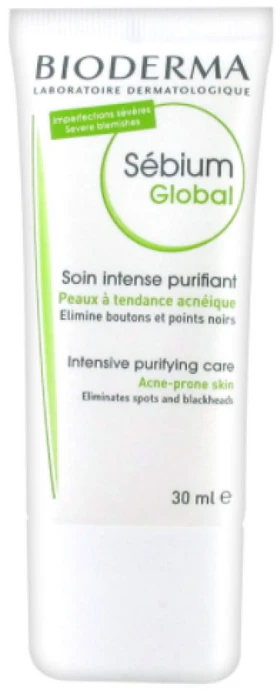 Bioderma Sébium Global kremas nuo spuogų, 30 ml