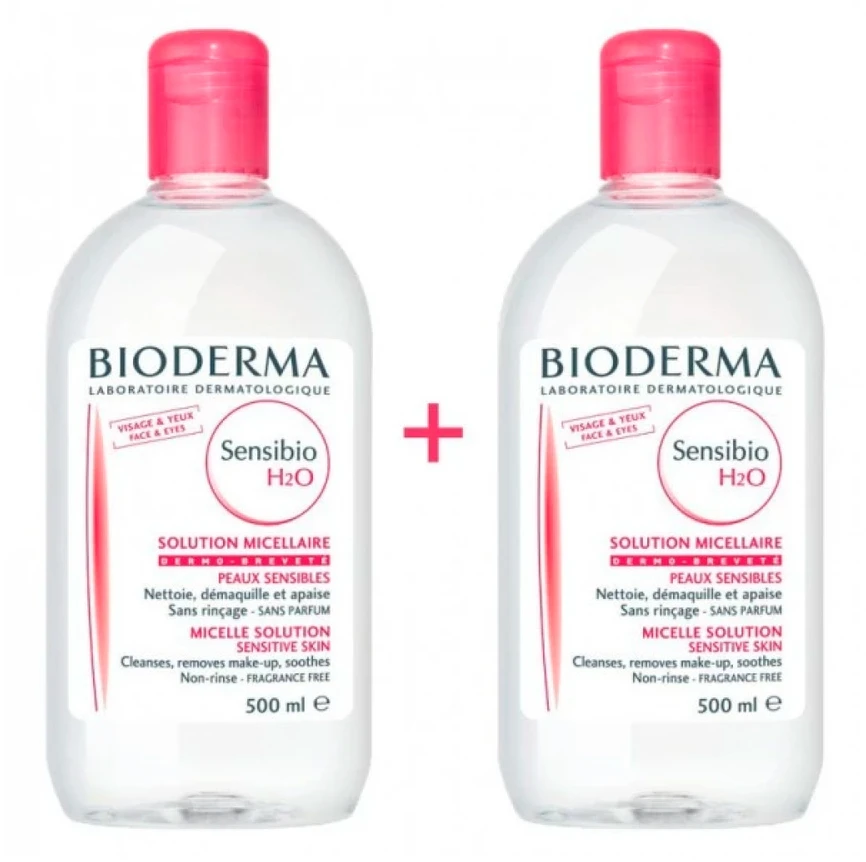 Bioderma Sensibio H2O makiažą šalinantis micelinis vanduo 2x500ml