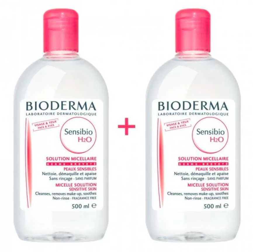 Bioderma Sensibio H2O makiažą šalinantis micelinis vanduo 2x500ml
