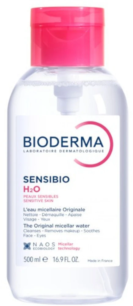 Bioderma Sensibio H2O Micellar Vanduo micelinis vanduo jautriai odai su pompa, 500 ml