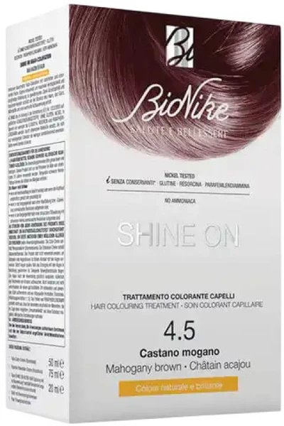 L'Oreal BioNike Shine On Permanent Hair Dye 4.5 Mahogany Brown, 145 ml
