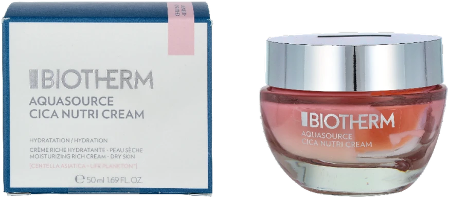 Biotherm Aquasource Cica Nutri Cream Drėkinamasis veido kremas, 50 ml