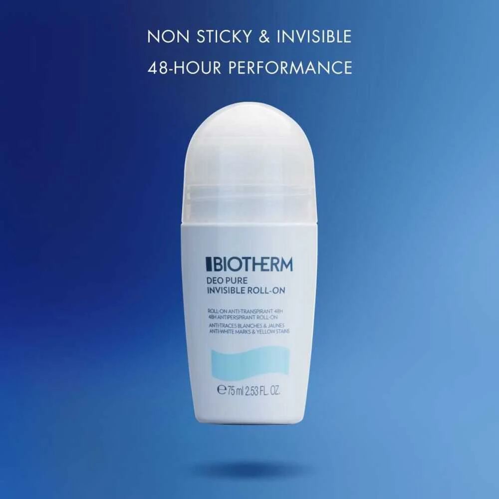 Biotherm Deo Pure Invisible 48H Roll-On rutulinis antiperspirantas moterims, 75 ml