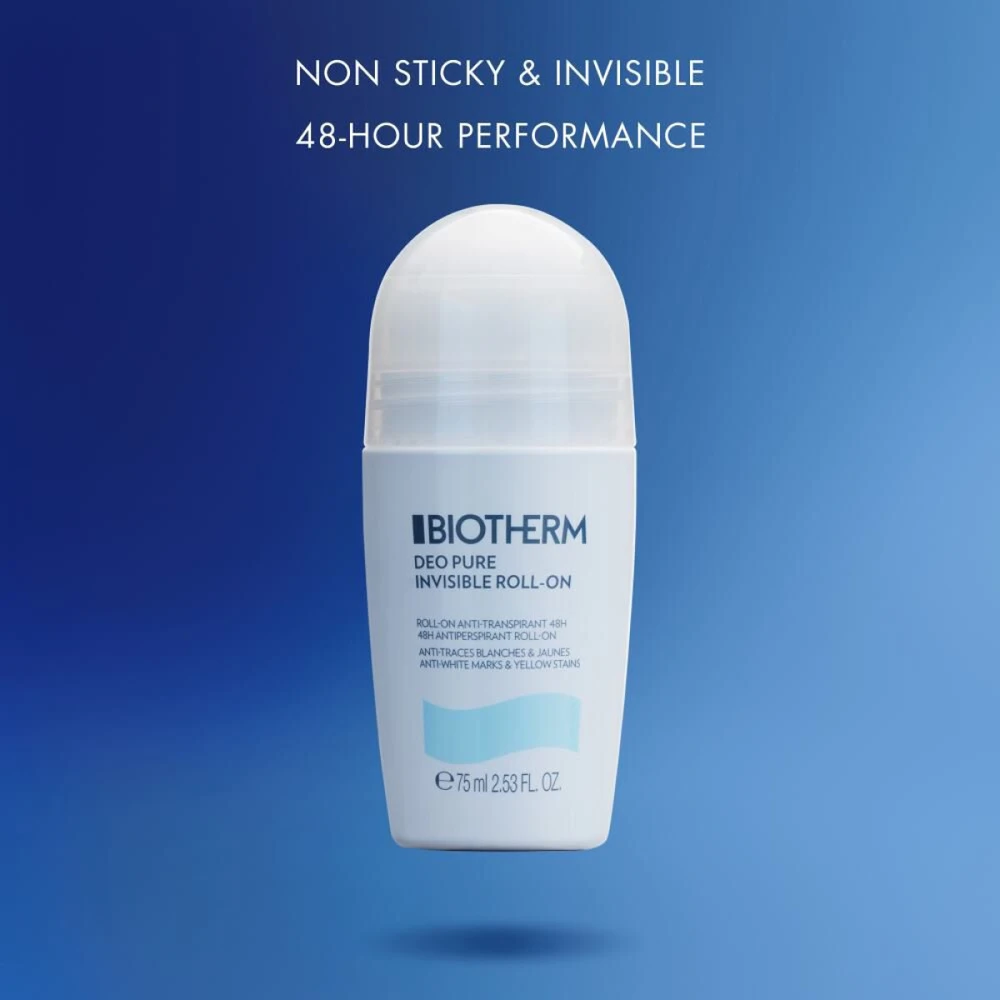 Biotherm Deo Pure Invisible 48H Roll-On rutulinis antiperspirantas moterims, 75 ml