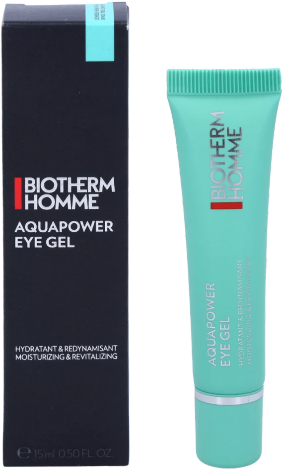 Biotherm Homme Aquapower Eye Hydrator Depuffing Effect vėsinantis paakių gelis vyrams, 15 ml