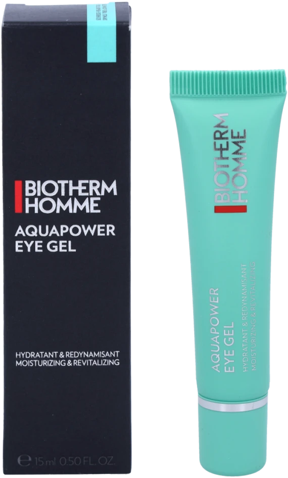 Biotherm Homme Aquapower Eye Hydrator Depuffing Effect vėsinantis paakių gelis vyrams, 15 ml