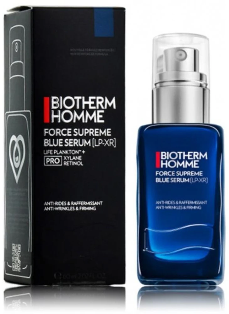 Biotherm Homme Force Supreme Mėlyna Serum Anti-Wrinkles & Firming stangrinantis veido serumas nuo raukšlių vyrams, 60 ml