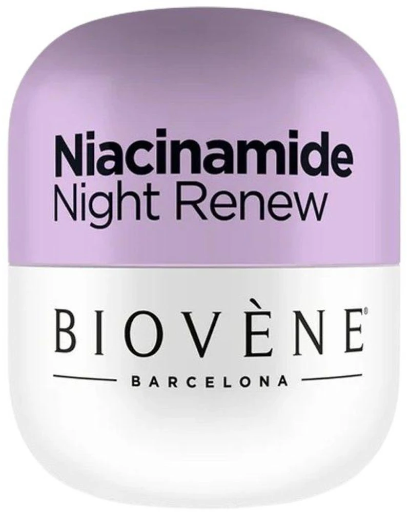 Biovene Niacinamide Night Renew Anti-Aging Night Kreminis naktinis veido kremas, 50 ml