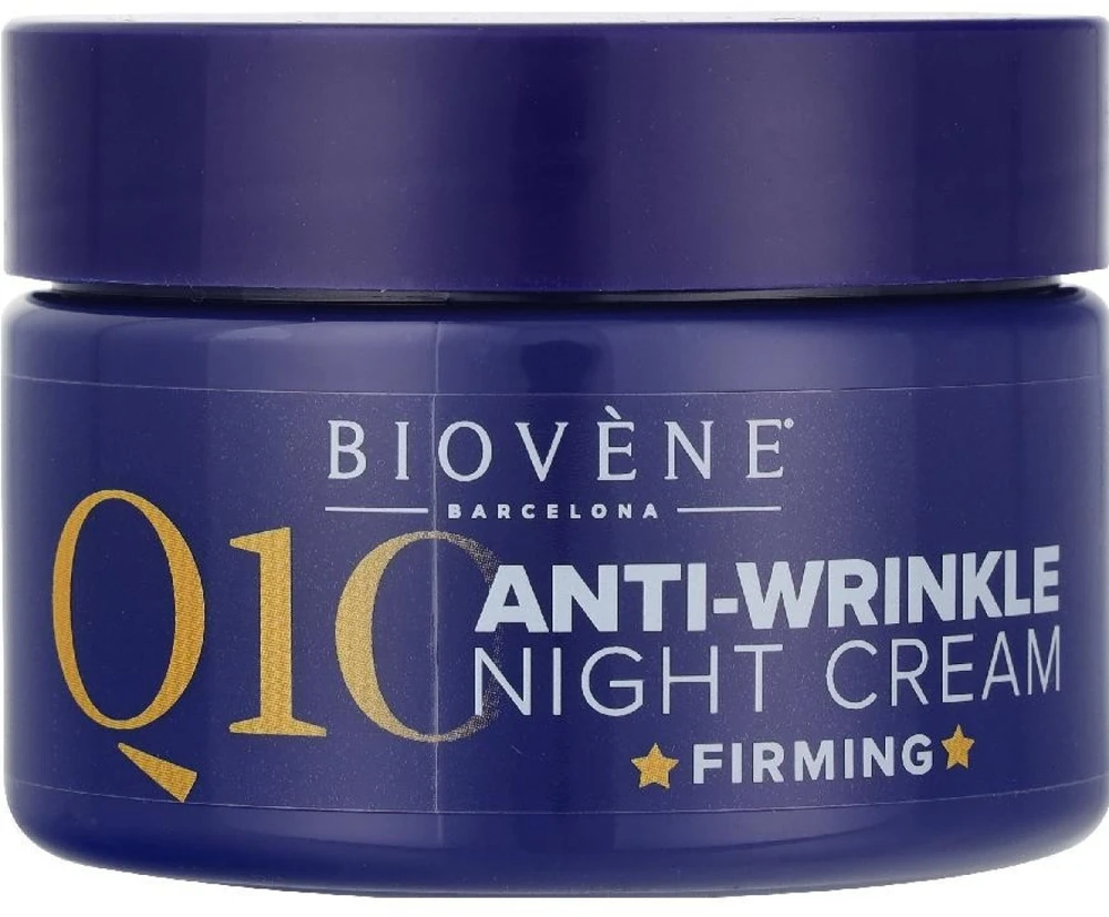 Biovene Q10 Anti-Wrinkle Firming Night Face Kreminis naktinis veido kremas brandžiai odai, 50 ml