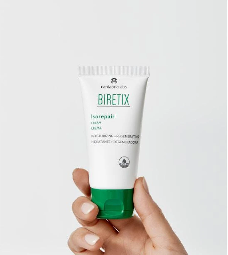 Cantabria Labs Biretix Isorepair Kreminis kremas veidui atkuriantis apsauginę funkciją ir drėkinantis bei minkštinantis odą 50ml