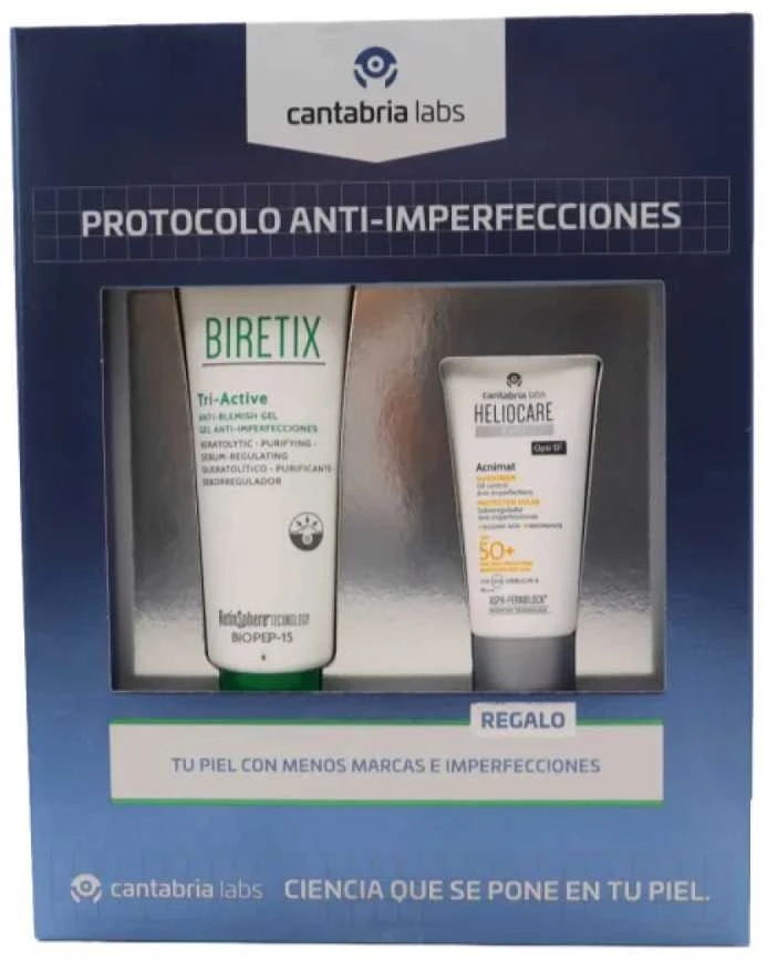 Cantaria Labs kosmetikos rinkinys (Biretix Tri-Active Gel, 50 ml + Heliocare 360º Acnimat SPF 50, 15 ml)