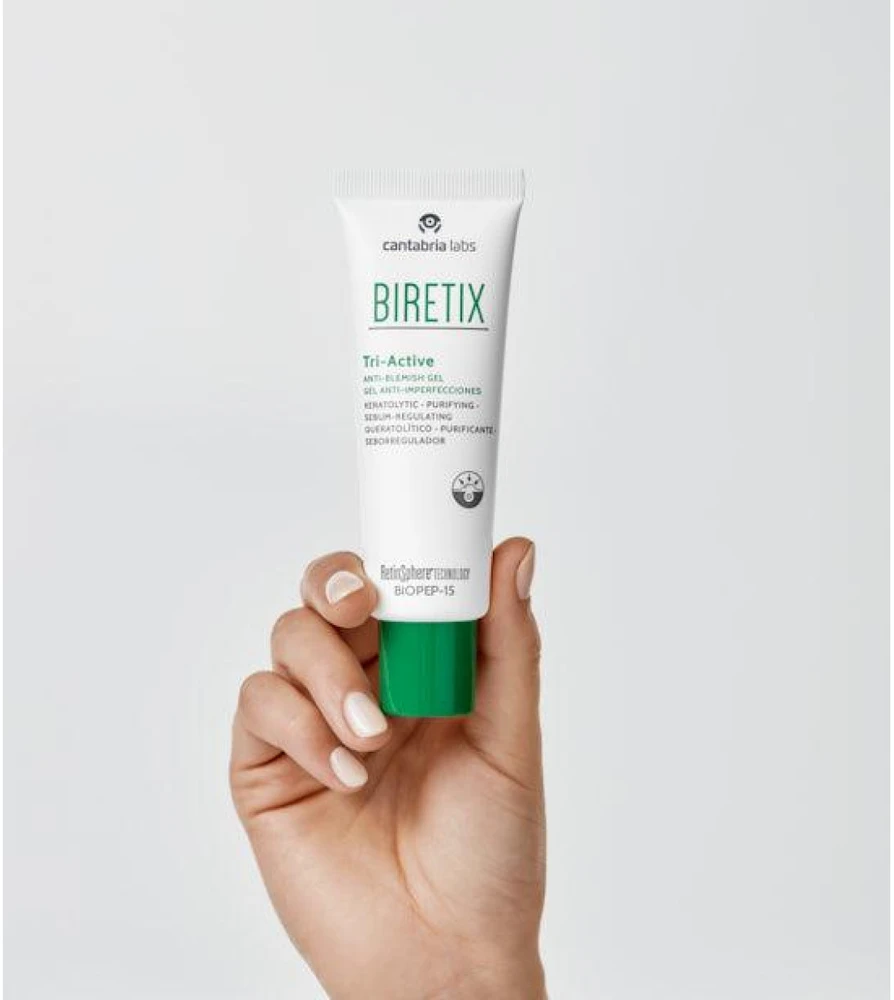Cantabria Labs Endocare Biretix Tri-Active Anti-Blemish Gel Gelis nuo spuogų 50ml