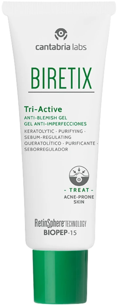 Cantabria Labs Endocare Biretix Tri-Active Anti-Blemish Gel Gelis nuo spuogų 50ml