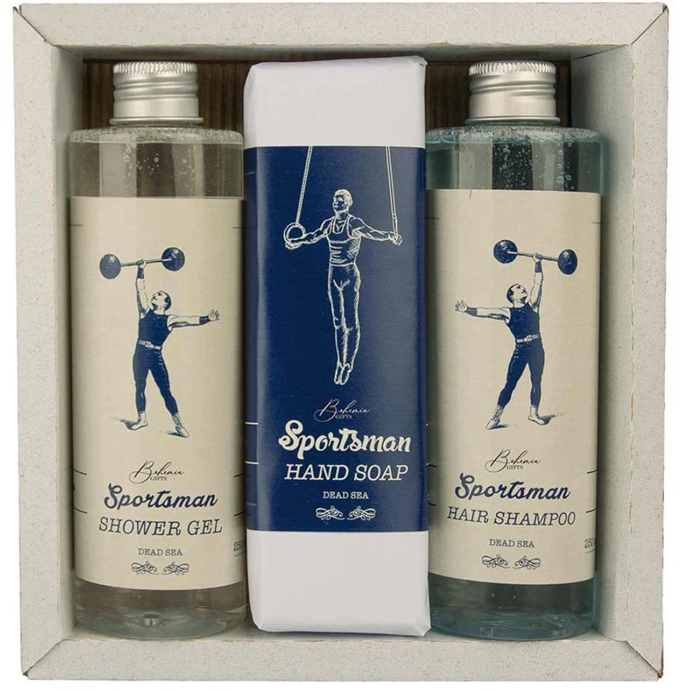 Bohemia Gifts Dovanų rinkinys "Sportsman" (dušo želė 250ml + muilas 145g + šampūnas 250ml)
