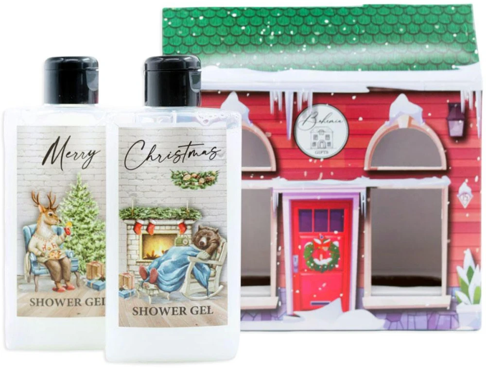 Bohemia Gifts Kalėdinis kosmetikos rinkinys: 2 x dušo gelis (200 ml)