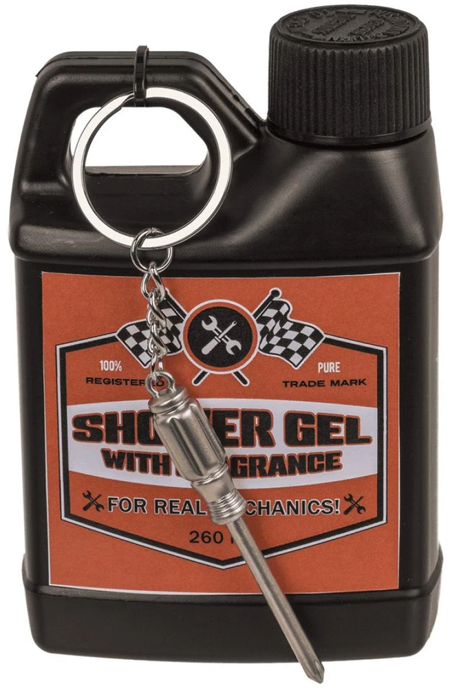 Bohemia Gifts Universali dušo želė vyrams "Motor Oil", 260 ml + raktų pakabukas