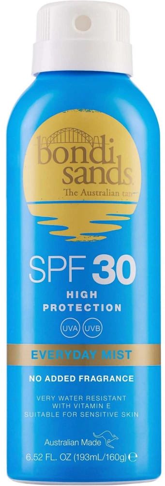Bondi Sands Everyday Mist SPF 30 kasdienė purškiama dulksna jautriai kūno odai, 193 ml