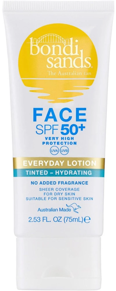 Bondi Sands SPF 50+ Everyday Hydrating Tinted Face Lotion apsauginis losjonas veidui, 75 ml
