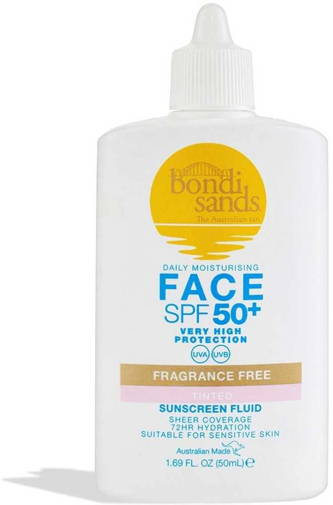 Bondi Sands SPF 50+ Fragrance Free Face Fluid apsauginis fluidas nuo saulės veidui, 50 ml