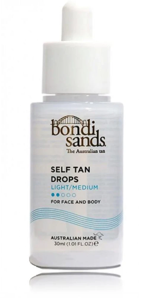 Bondi Sands Self Tan Drops savaiminio įdegio lašai veidui ir kūnui, atspalvis: Ligth-Medium, 30 ml