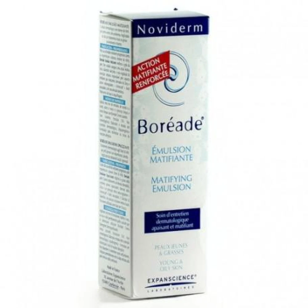 "Boreade" sebumą reguliuojantis matinis emulsiklis 40ml Noviderm