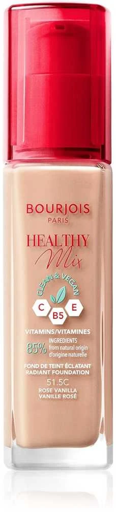 Makiažo pagrindas ,,Bourjois Healthy Mix Radiant Foundation", spalva: 51.5C Rose Vanilla, 30ml