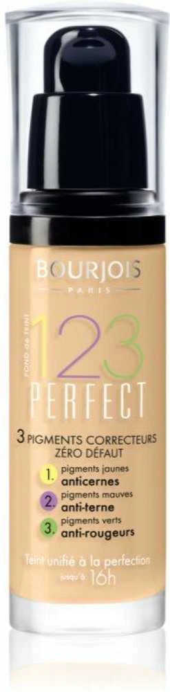 BOURJOIS Paris 123 Perfect skystas makiažo pagrindas, atspalvis: 53 rusvai gelsvas Clair, 30 ml