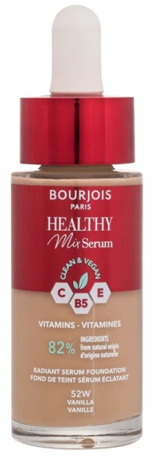 Veganiškas makiažo pagrindas BOURJOIS Paris Healthy Mix Clean & Vegan Serum Makeup, 30 ml N:52 W