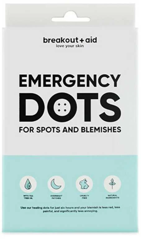 Breakoutaid „Breakout + Aid“ pleistrai jautriai, į spuogus linkusiai odai. Emergency Dots 72 vnt.