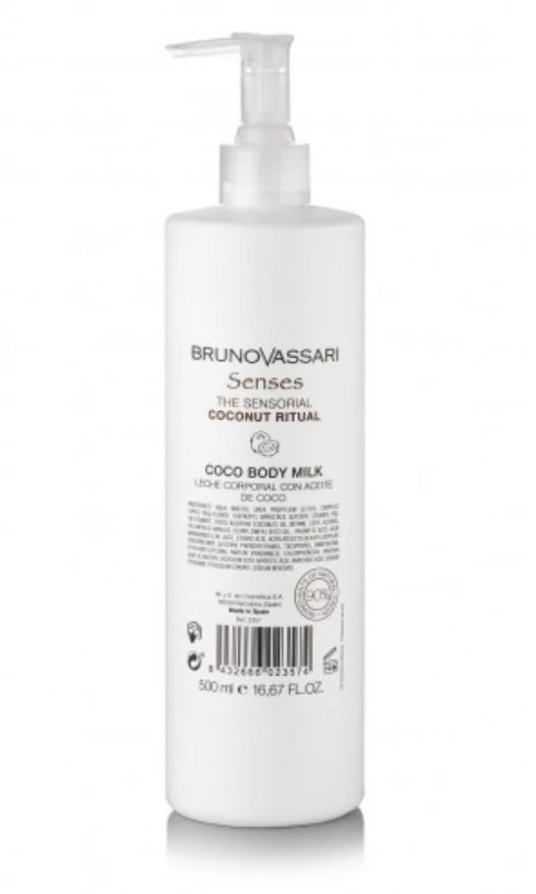 Bruno Vassari Senses drėkinamasis kūno pienelis su kokosų aliejumi, 500 ml