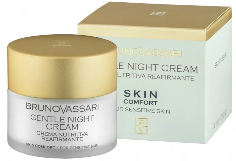 Bruno Vassari Skin Comfort Perfume-Free Hydrating & Regenerating Night Kreminis For Face, 50 ml