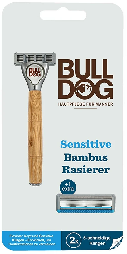 Bulldog "Bamboo Sensitiv e" skustuvas + 2 atsarginės galvutės