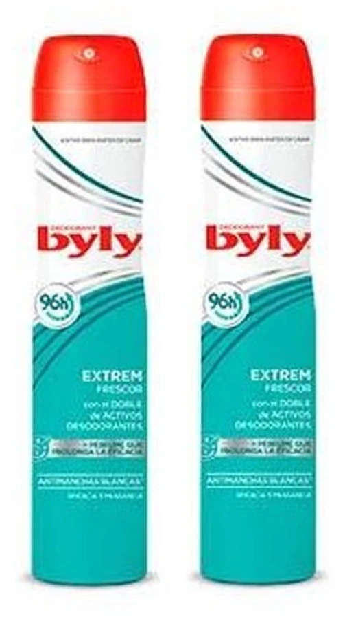 Byly Extrem Frescor Dezodorantas Purškiklis purškiamas dezodorantas, 2x200 ml