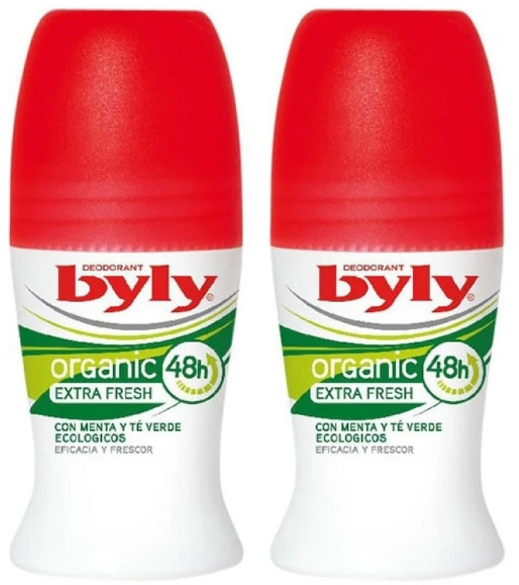 "Byly Organic Extra Fresh Roll On" dezodorantas 2x50ml